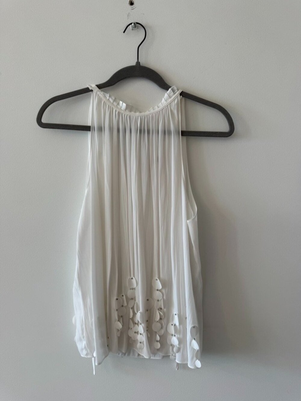 Ramy Brook White Halter Top Size XL